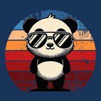 Retro Panda In Sunglasses Bbq Pool Party Funny Panda Infant Baby Jersey Bodysuit