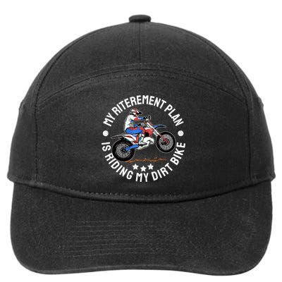Retirement Plan I'm Riding My Dirt Bike MX Funny Motocross 7-Panel Snapback Hat