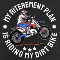 Retirement Plan I'm Riding My Dirt Bike MX Funny Motocross Adult Drive Performance Visor