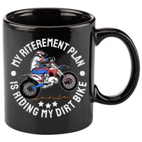 Retirement Plan I'm Riding My Dirt Bike MX Funny Motocross 11oz C Handle Ceramic Mug