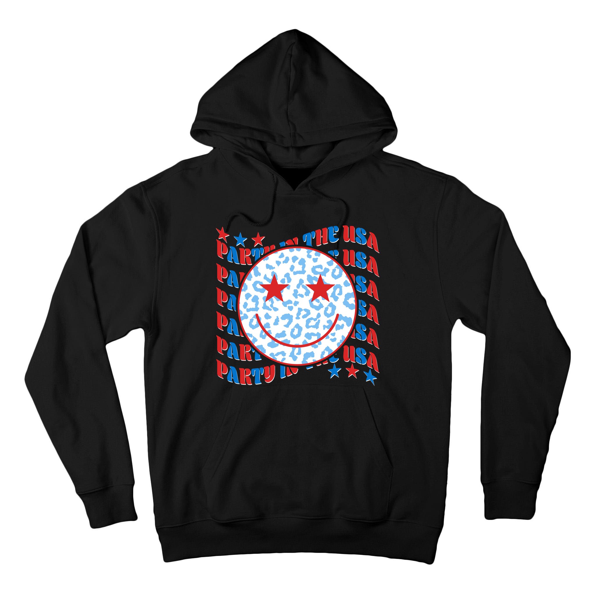 Retro Party In The USA Emoji Smiley Tall Hoodie