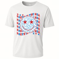 Retro Party In The USA Emoji Smiley Cooling Performance Crew T-Shirt
