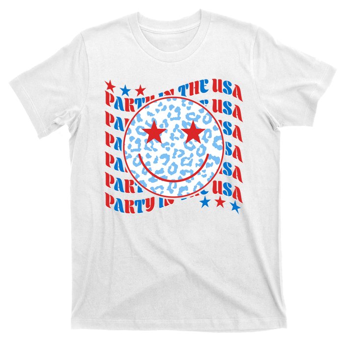 Retro Party In The USA Emoji Smiley T-Shirt