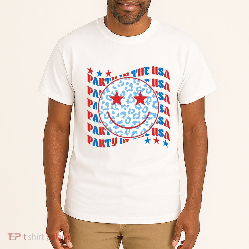 Retro Party In The USA Emoji Smiley Tall T-Shirt