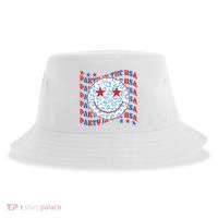 Retro Party In The USA Emoji Smiley Sustainable Bucket Hat