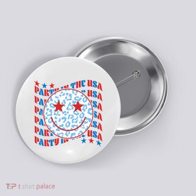 Retro Party In The USA Emoji Smiley Button