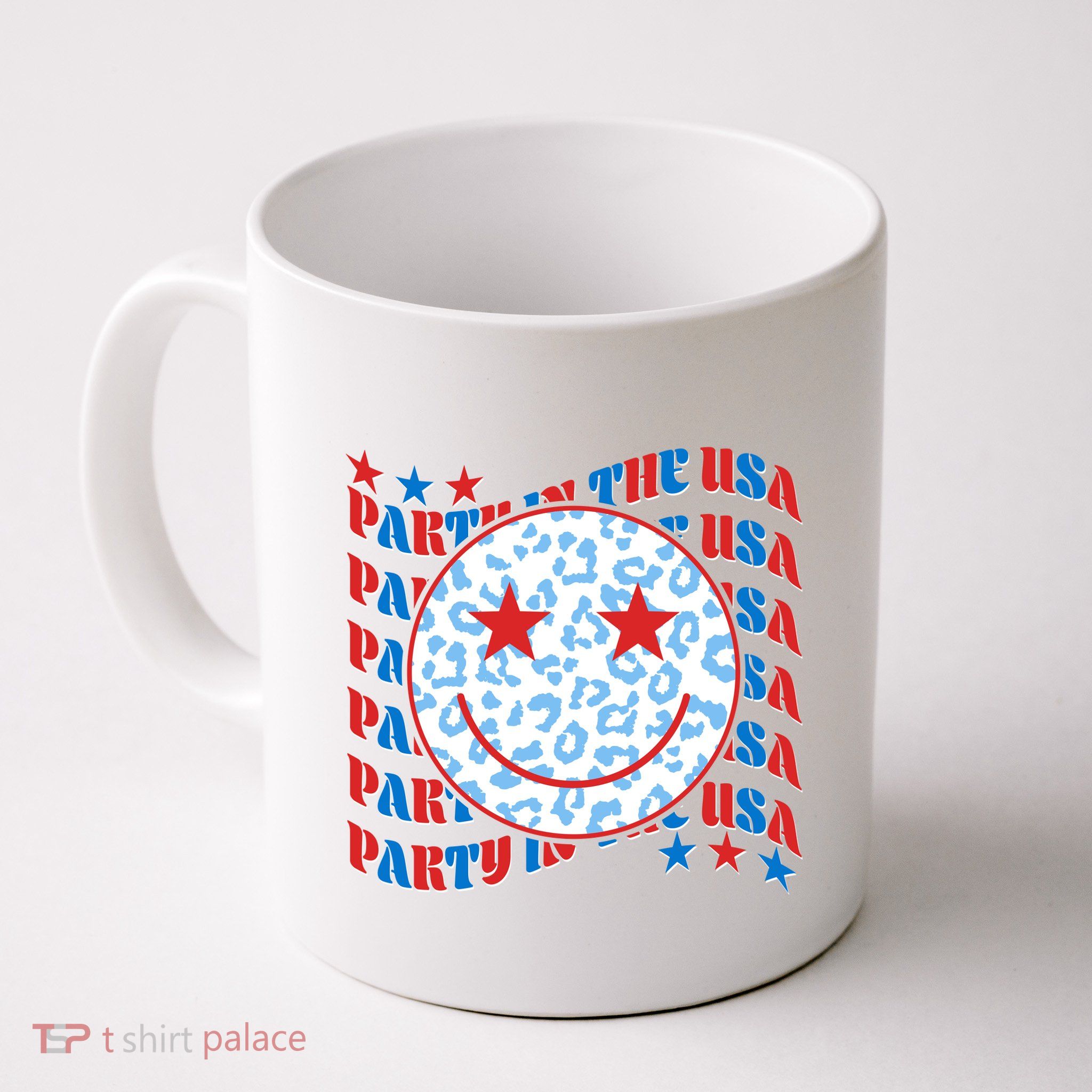 Retro Party In The USA Emoji Smiley Mug