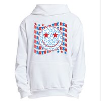 Retro Party In The USA Emoji Smiley Urban Pullover Hoodie