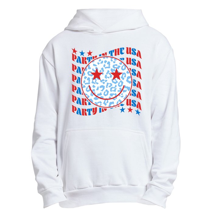 Retro Party In The USA Emoji Smiley Urban Pullover Hoodie