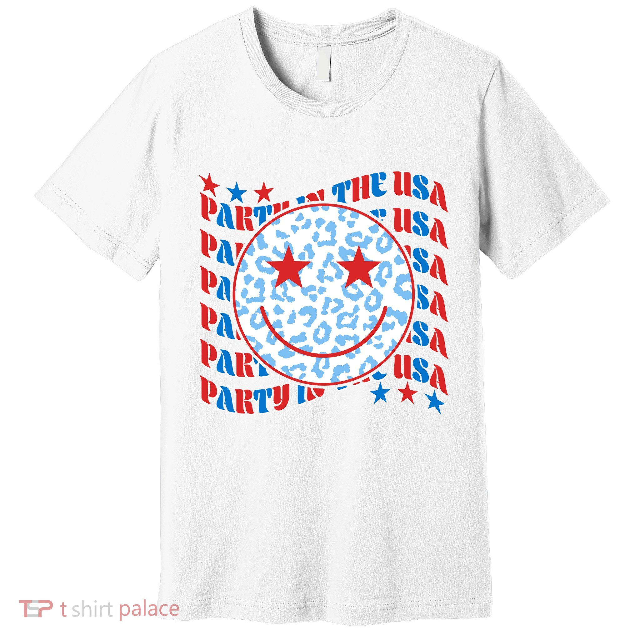 Retro Party In The USA Emoji Smiley Premium T-Shirt