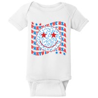Retro Party In The USA Emoji Smiley Baby Bodysuit