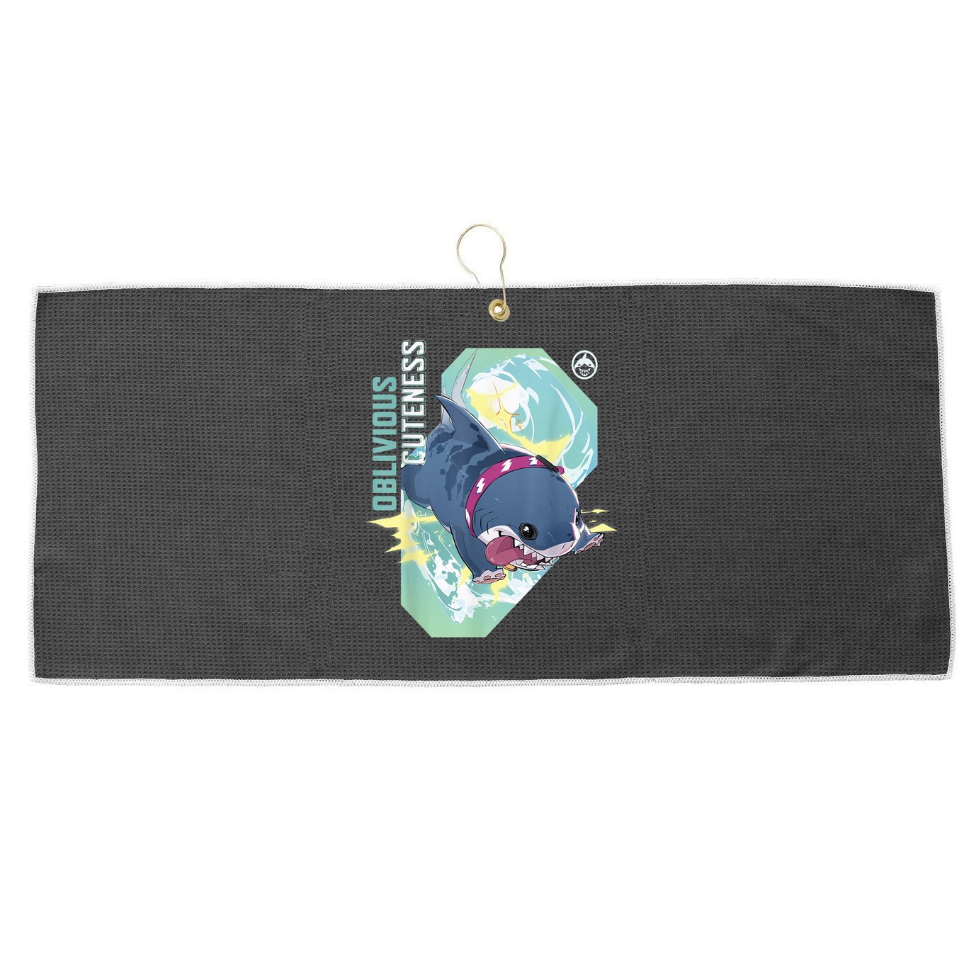 Rivals Pvp Jeff The Land Shark Oblivious Cuteness Large Microfiber Waffle Golf Towel