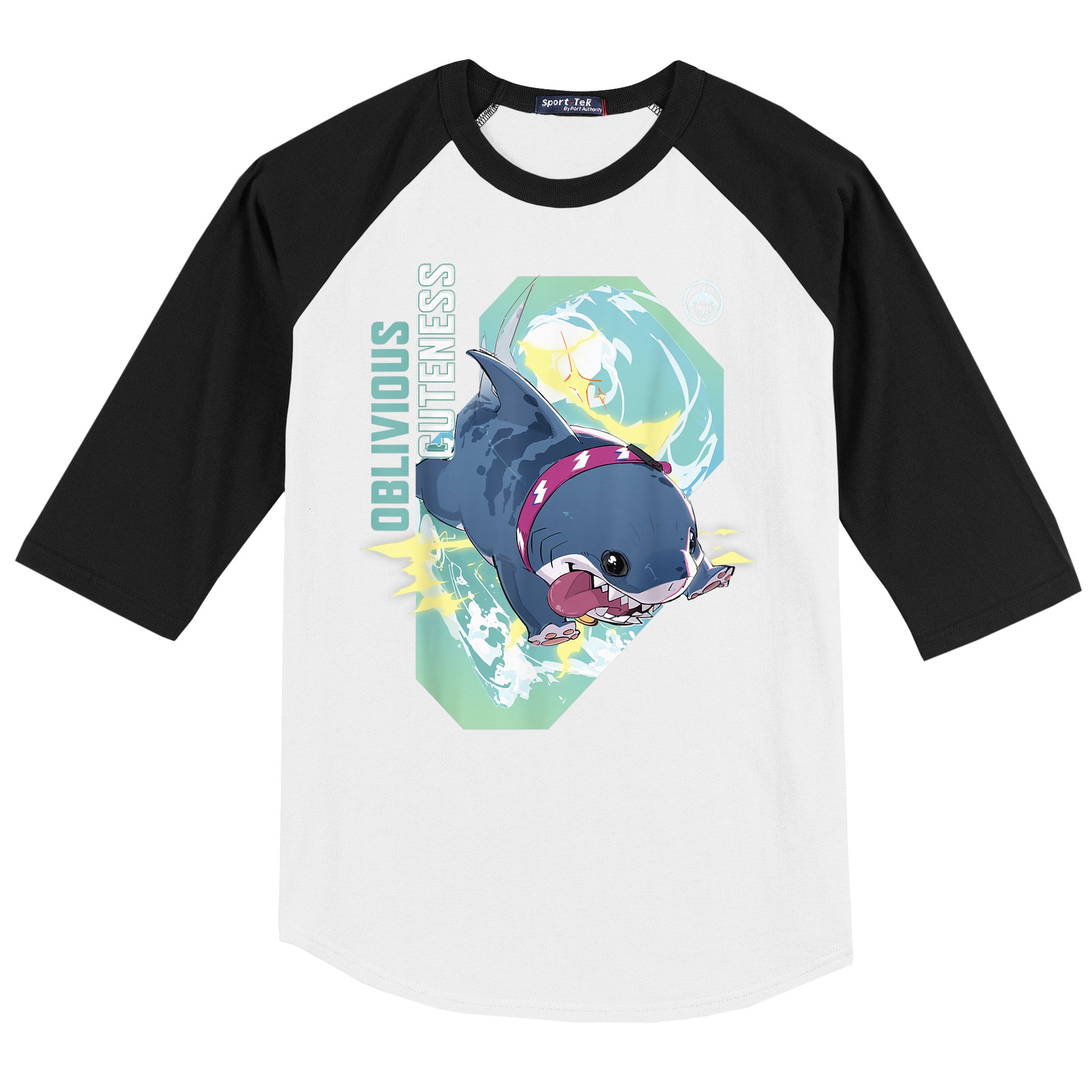 Rivals Pvp Jeff The Land Shark Oblivious Cuteness Baseball Sleeve Shirt
