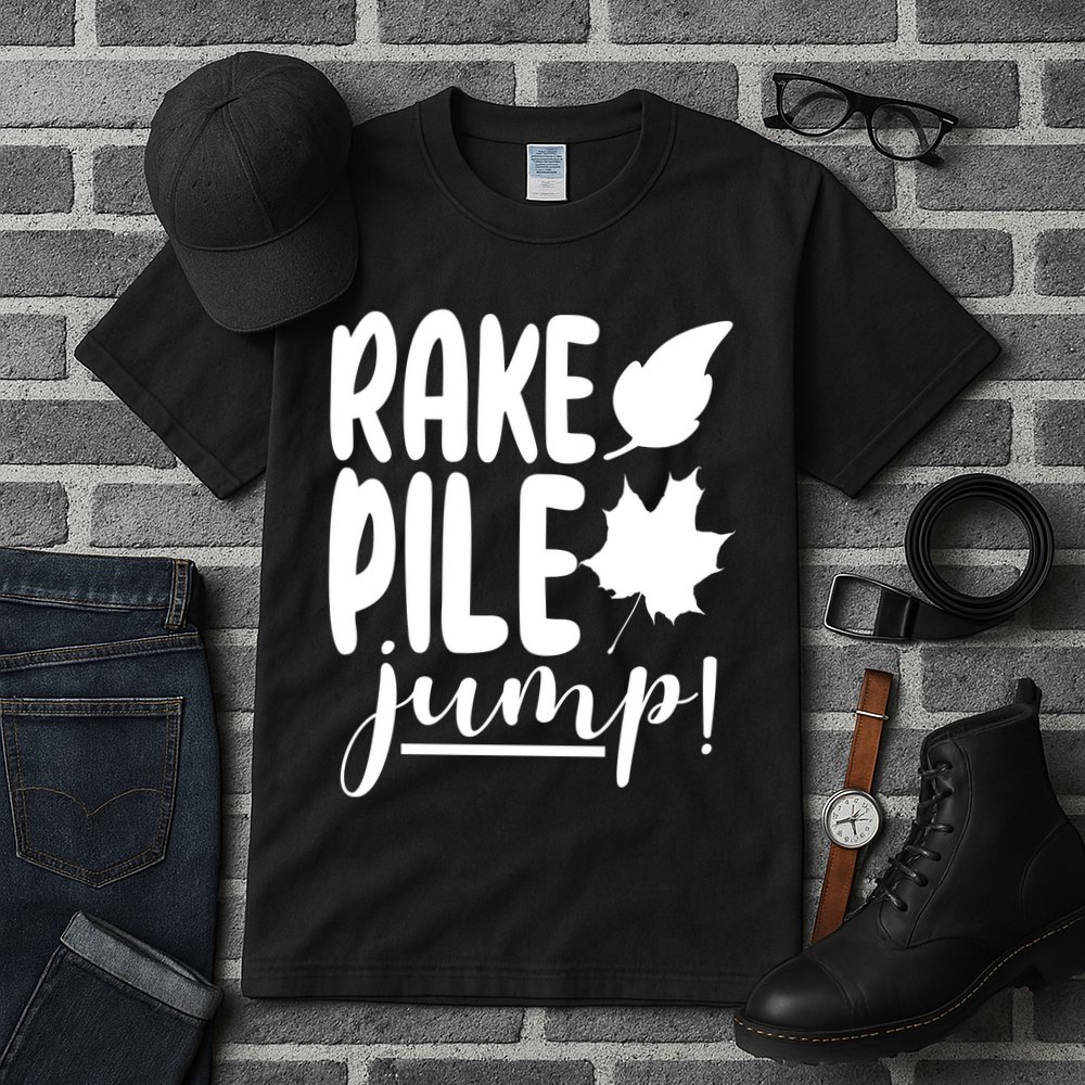 Rake Pile Jump Fall Lover Tall T-Shirt