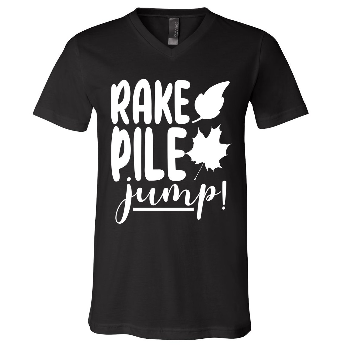Rake Pile Jump Fall Lover V-Neck T-Shirt