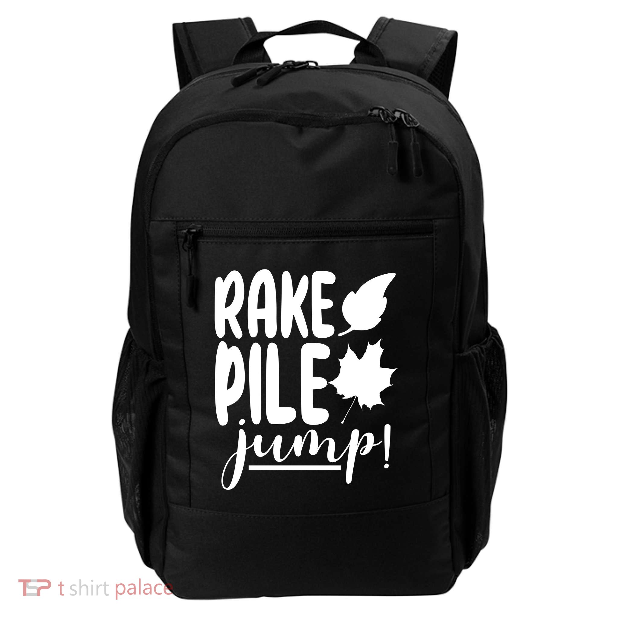 Rake Pile Jump Fall Lover Daily Commute Backpack