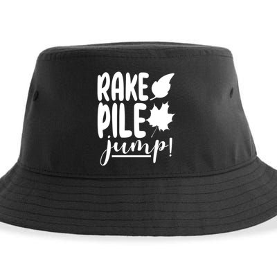Rake Pile Jump Fall Lover Sustainable Bucket Hat