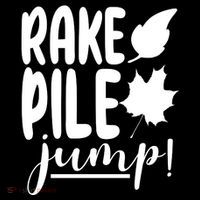 Rake Pile Jump Fall Lover Button