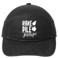 Rake Pile Jump Fall Lover 7-Panel Snapback Hat