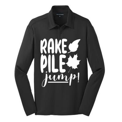 Rake Pile Jump Fall Lover Silk Touch Performance Long Sleeve Polo