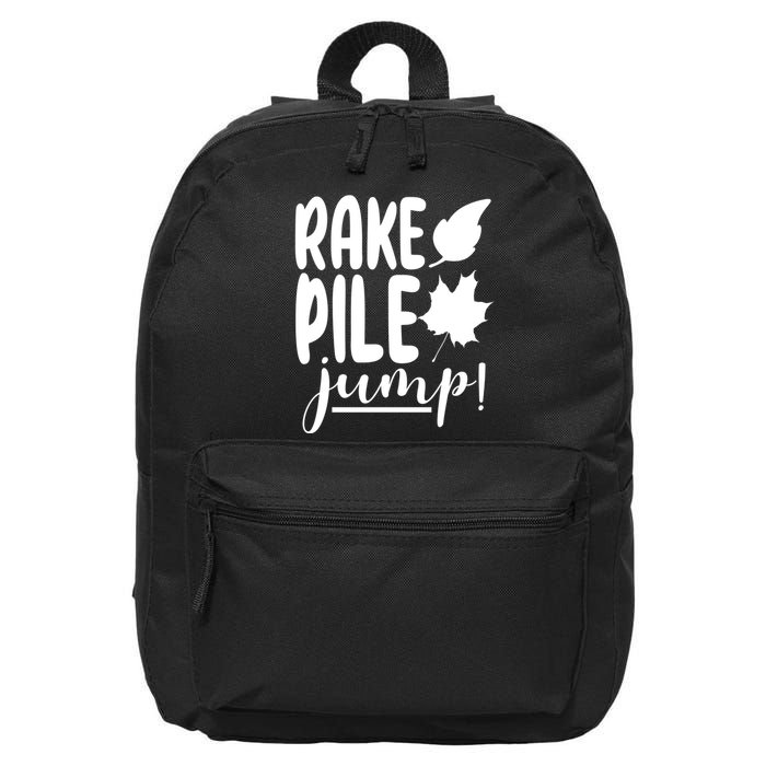 Rake Pile Jump Fall Lover 16 in Basic Backpack