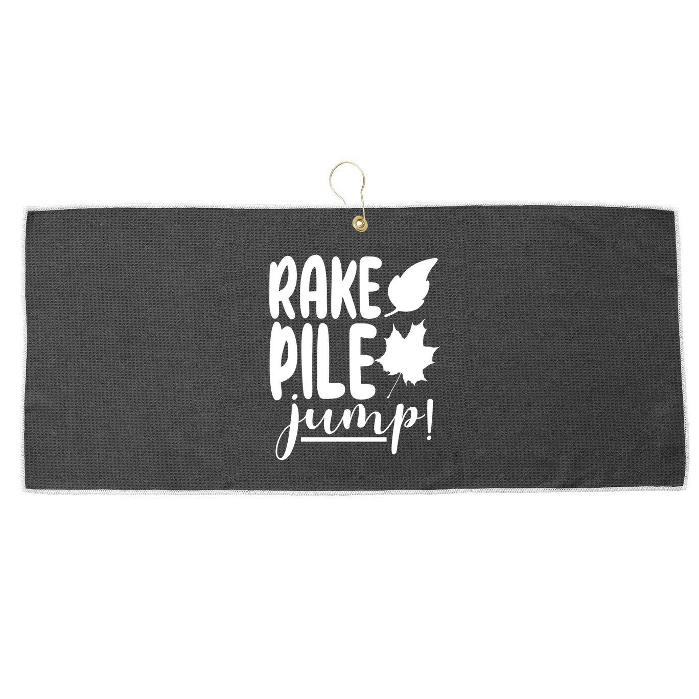 Rake Pile Jump Fall Lover Large Microfiber Waffle Golf Towel
