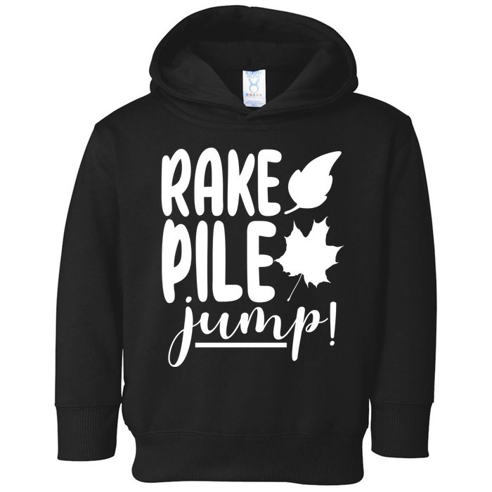 Rake Pile Jump Fall Lover Toddler Hoodie