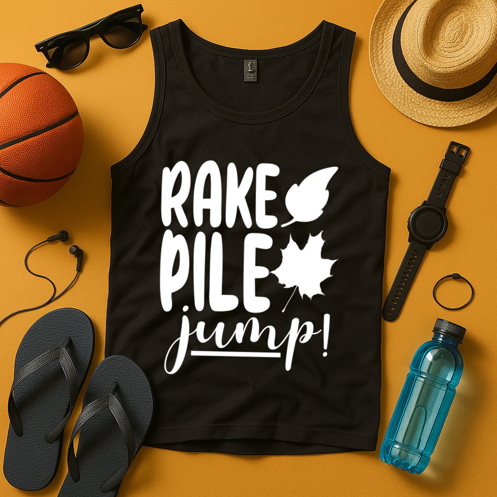 Rake Pile Jump Fall Lover Tank Top