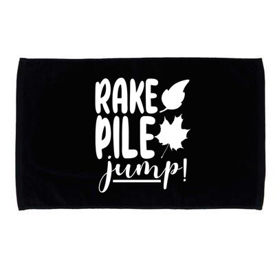 Rake Pile Jump Fall Lover Microfiber Hand Towel