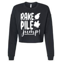 Rake Pile Jump Fall Lover Cropped Pullover Crew