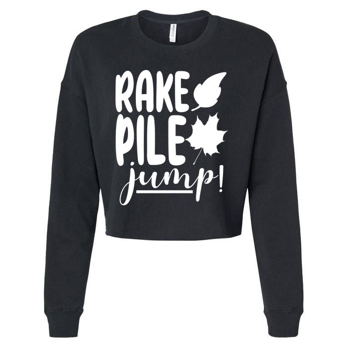 Rake Pile Jump Fall Lover Cropped Pullover Crew