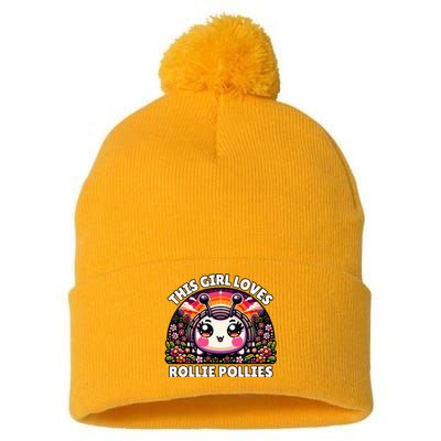 Roly Poly Kawaii Pill Bug This Girl Loves Rollie Pollies Pom Pom 12in Knit Beanie