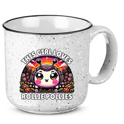 Roly Poly Kawaii Pill Bug This Girl Loves Rollie Pollies 15oz Campfire Ceramic Mug