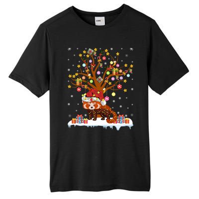 Red Panda Lighting Xmas Tree Gift Red Panda Christmas Tree Great Gift Tall Fusion ChromaSoft Performance T-Shirt