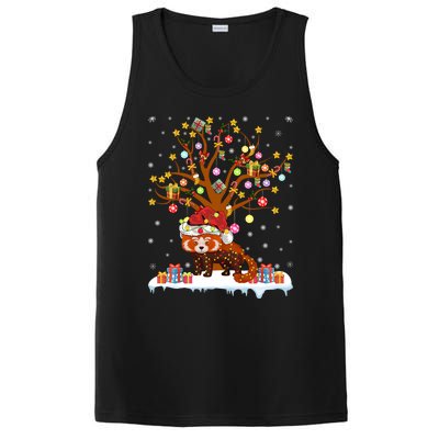 Red Panda Lighting Xmas Tree Gift Red Panda Christmas Tree Great Gift PosiCharge Competitor Tank