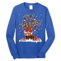 Red Panda Lighting Xmas Tree Gift Red Panda Christmas Tree Great Gift Long Sleeve Shirt