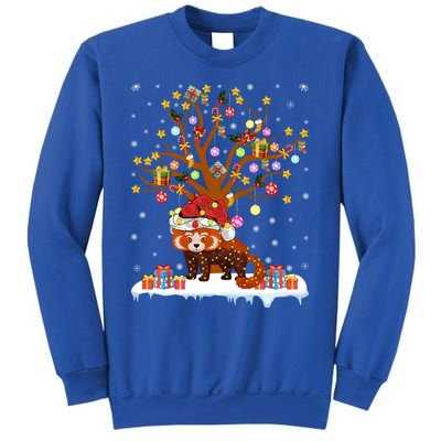 Red Panda Lighting Xmas Tree Gift Red Panda Christmas Tree Great Gift Sweatshirt