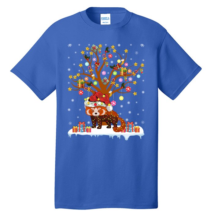 Red Panda Lighting Xmas Tree Gift Red Panda Christmas Tree Great Gift Tall T-Shirt