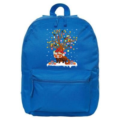 Red Panda Lighting Xmas Tree Gift Red Panda Christmas Tree Great Gift 16 in Basic Backpack