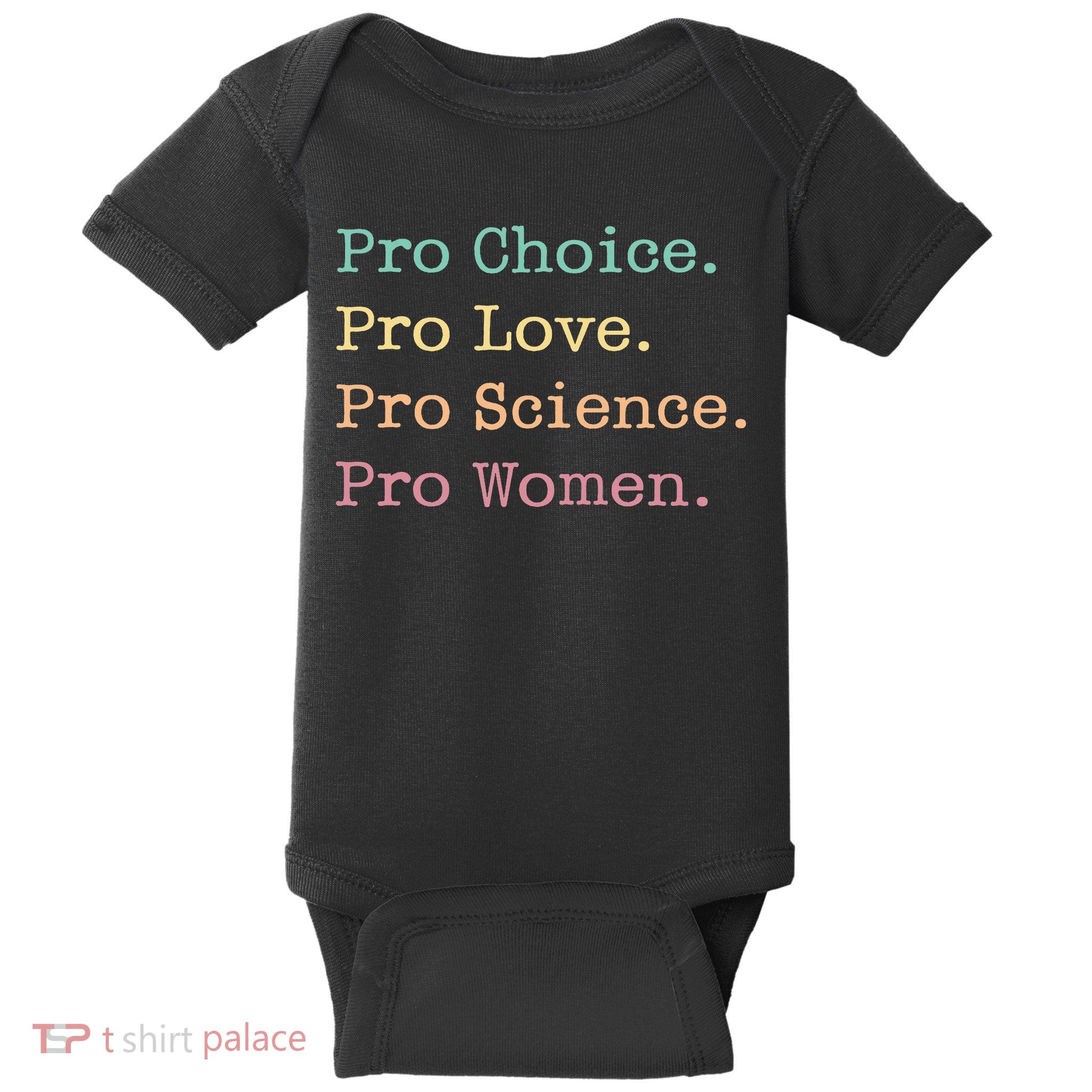 Retro Pro Love Pro Science Pro Women Feminism Baby Bodysuit