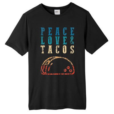 Retro Peace Love Tacos Funny Food Cinco De Mayo Tall Fusion ChromaSoft Performance T-Shirt