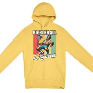 Retro Pickleball Legend Pickleball Meaningful Gift Premium Pullover Hoodie