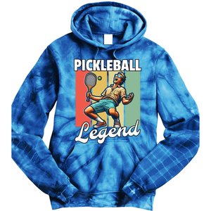 Retro Pickleball Legend Pickleball Meaningful Gift Tie Dye Hoodie