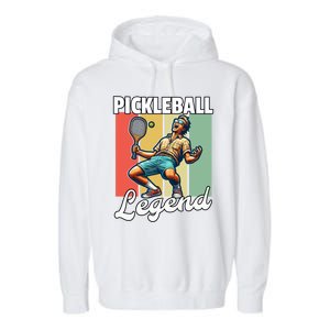 Retro Pickleball Legend Pickleball Meaningful Gift Garment-Dyed Fleece Hoodie