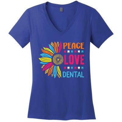 Rdh Peace Love Dental Hygienist Graduated Dental Assistant Great Gift Women's V-Neck T-Shirt