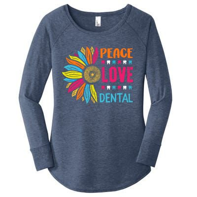 Rdh Peace Love Dental Hygienist Graduated Dental Assistant Great Gift Women's Perfect Tri Tunic Long Sleeve Shirt