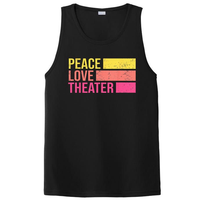 Retro Peace Love Theater For Actor & Actress PosiCharge Competitor Tank