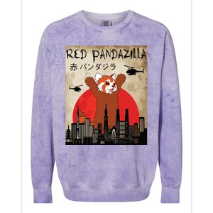 Red Panda Lover, Funny Red Pandazilla Colorblast Crewneck Sweatshirt