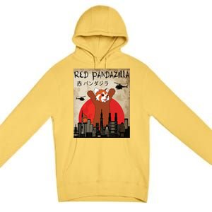 Red Panda Lover, Funny Red Pandazilla Premium Pullover Hoodie