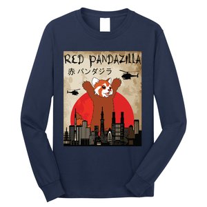 Red Panda Lover, Funny Red Pandazilla Long Sleeve Shirt